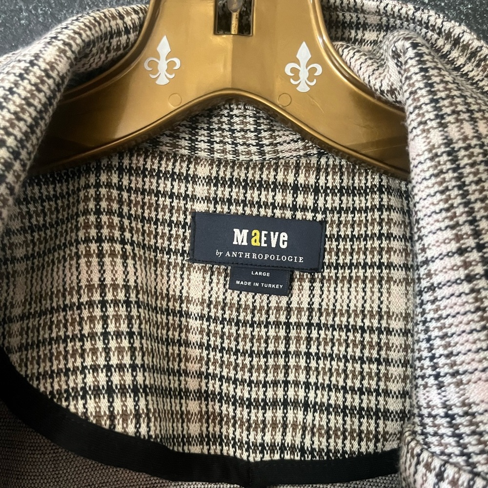 Anthropologie Maeve Collegiate Knit Blazer size L euc - Picture 6 of 7